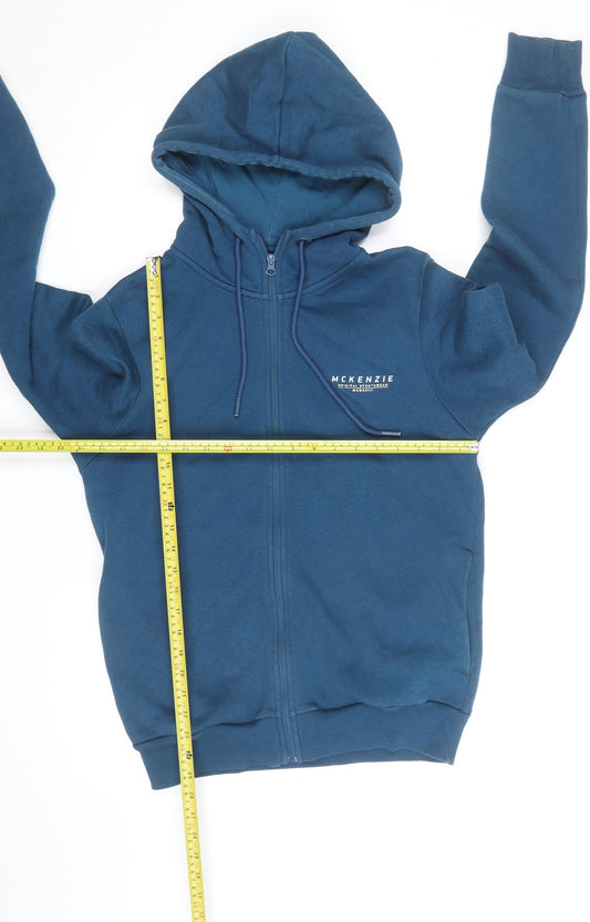 McKenzie Men's Blue Full Zip Hoodie Size M Hooded Sweatshirt