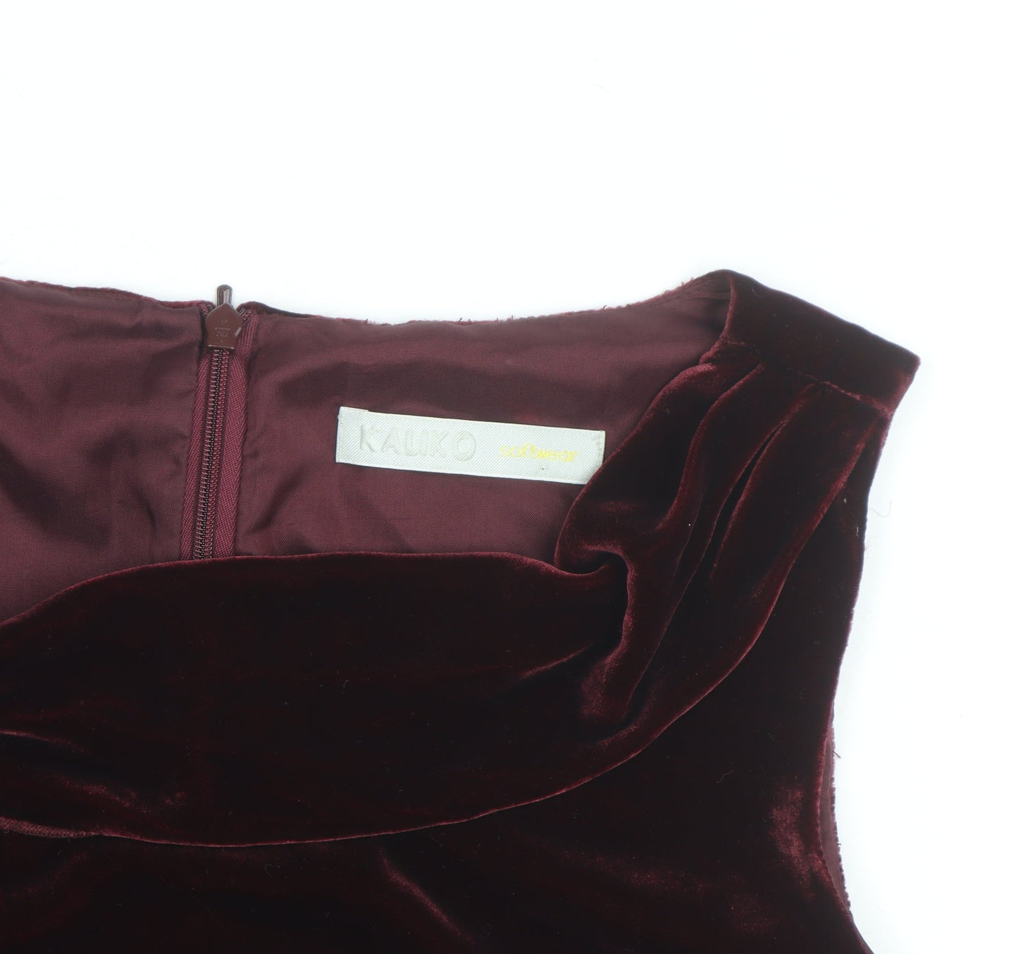KaukO Softwear Women’s Brown Velvet Cowl Neck Sleeveless Blouse UK 10