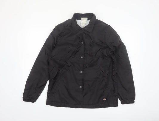 Dickies Womens Black Nylon Coach Jacket S Casual Workwear Style