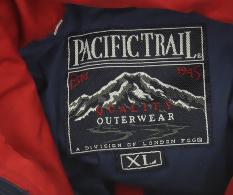 Pacific Trail Men's Blue XL Nylon Parka Jacket Waterproof Outdoor