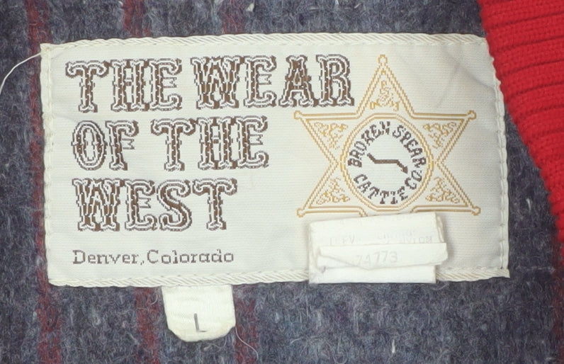 The Wear of the West Men's Red L Bomber Jacket Western Style