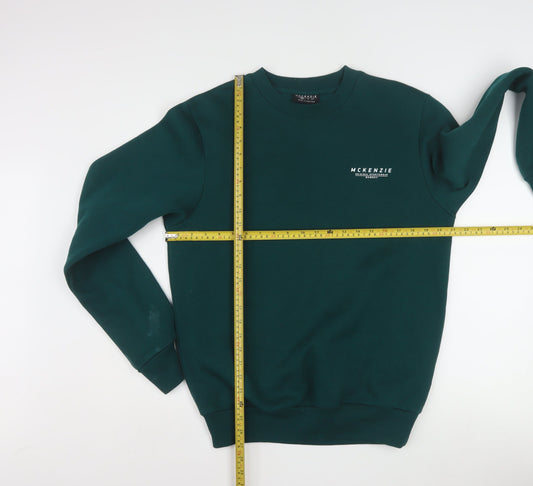 McKenzie Men's Green Crew Neck Sweatshirt M Pullover Logo