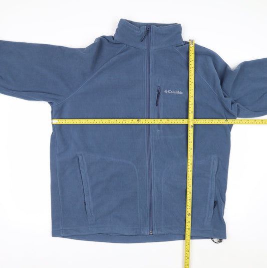 Columbia Men's Blue Full Zip Fleece Sweatshirt XL Outdoor Hiking