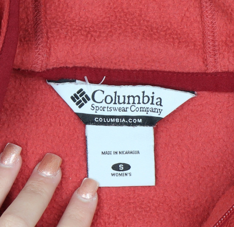 Columbia Women's Red Full Zip Fleece Hoodie Size S