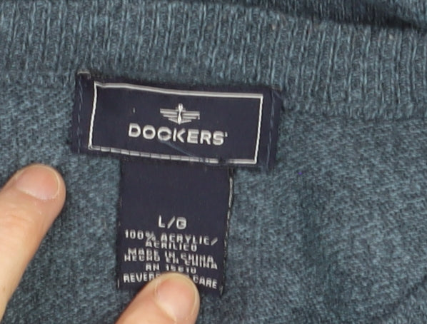 Dockers Mens Multicoloured L Knit Crew Neck Pullover Jumper