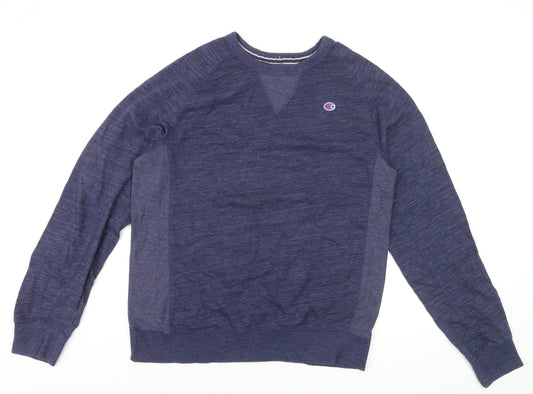 Champion Men's Blue Crew Neck Pullover Sweatshirt Size L