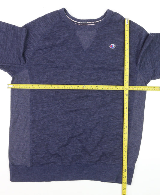 Champion Men's Blue Crew Neck Pullover Sweatshirt Size L