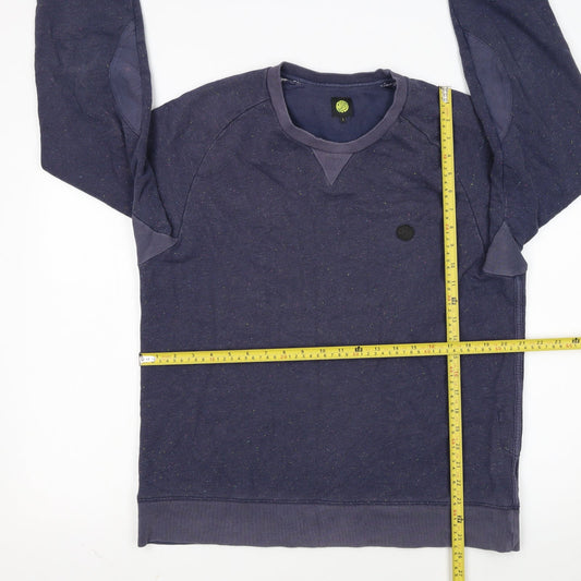 Pretty Green Men's Blue Crew Neck Cotton Sweatshirt Size L