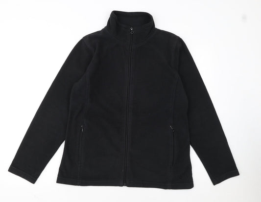 Peter Storm Women's Black Fleece Jacket Size 14 Full Zip Warm Outdoor