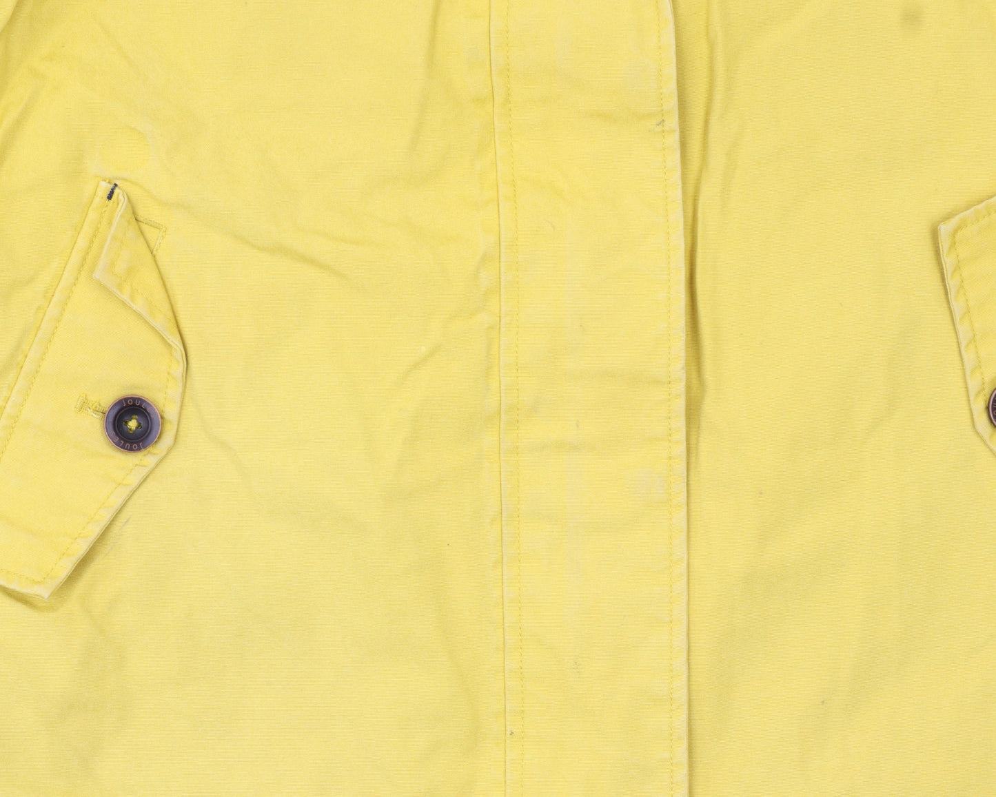 Joules Women's Yellow Waterproof Hooded Rain Jacket Size 12