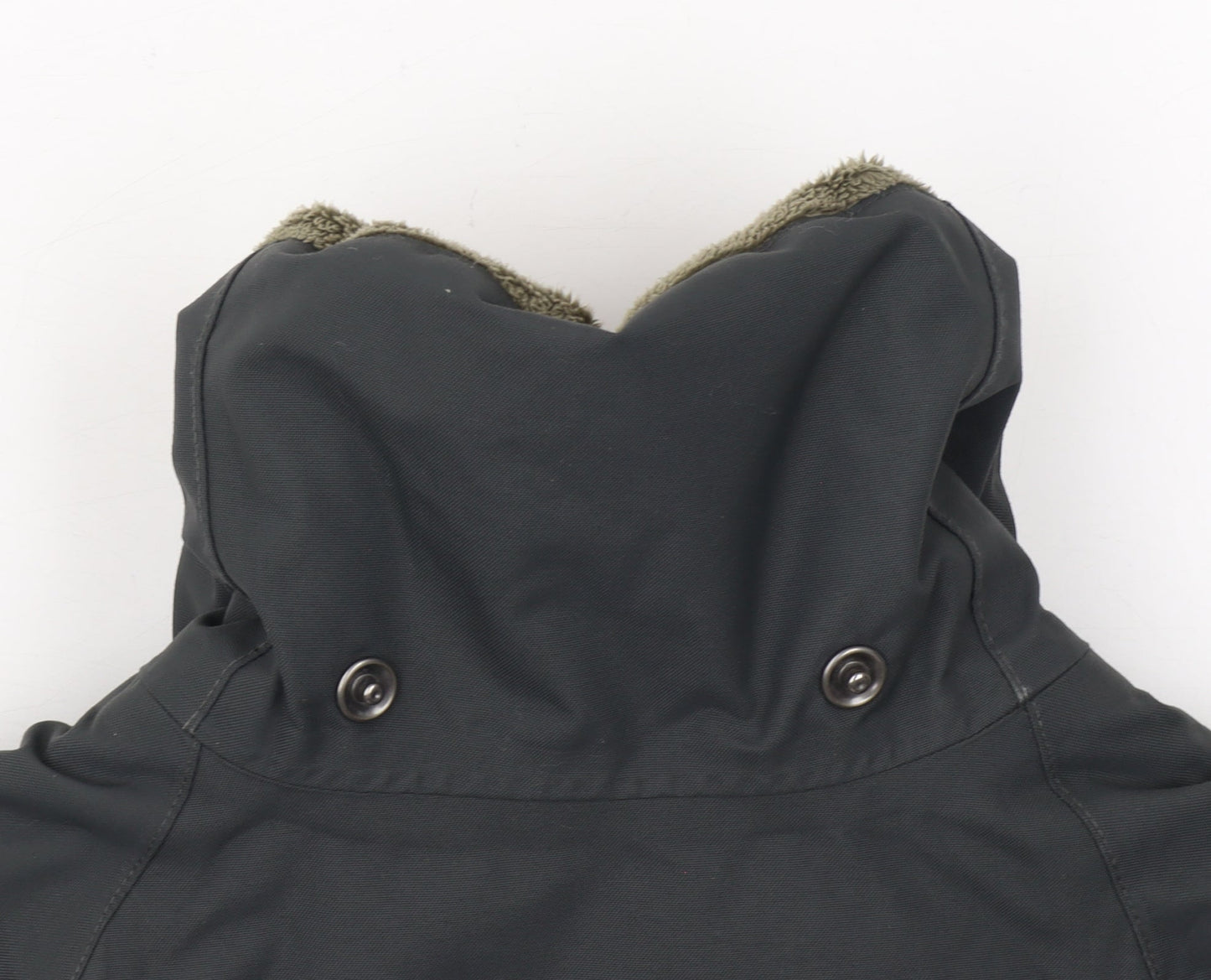 Fouganza Boys Black Water Resistant Lined Riding Parka Jacket 6 Years