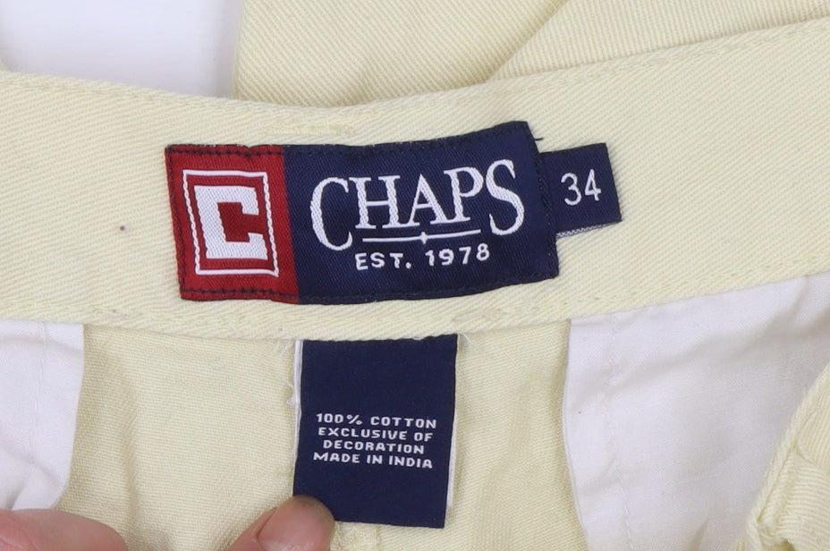 Chaps Men's Beige Cotton Cargo Shorts Size 34 Regular Fit