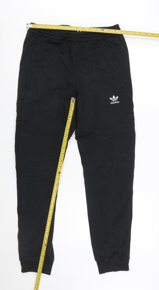 Adidas Men’s Black Jogger Trousers M Regular Fit Polyester