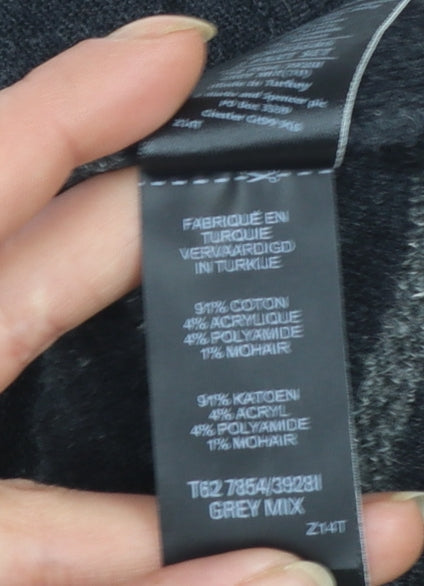 Marks and Spencer Per Una Women Grey Mix Size 10 Tunic Jumper