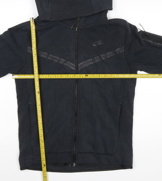 Nike Men's Black Full Zip Hoodie Size S Cotton Blend