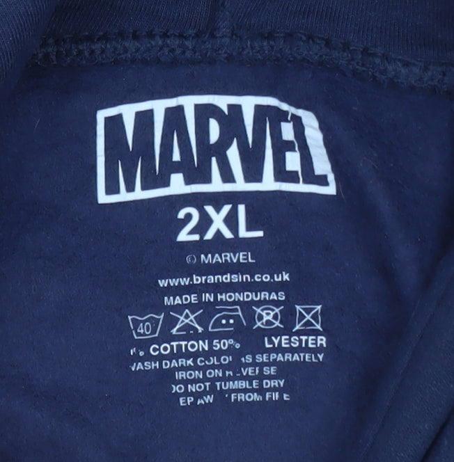 Marvel Men's Blue 2XL Pullover Hoodie Guardians of the Galaxy Graphic