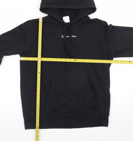 Champion Men’s Black Pullover Hoodie Large Fleece Regular Fit