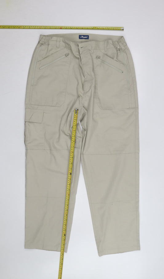 Chums Mens Beige Cargo Trousers Size 38 Regular Cotton Blend