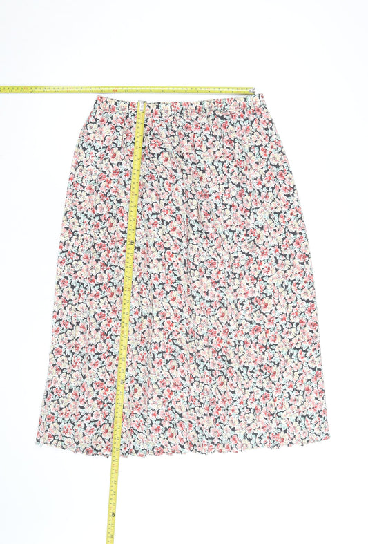 Eastex Womens Multicoloured Floral Pleated Midi Skirt Size 16