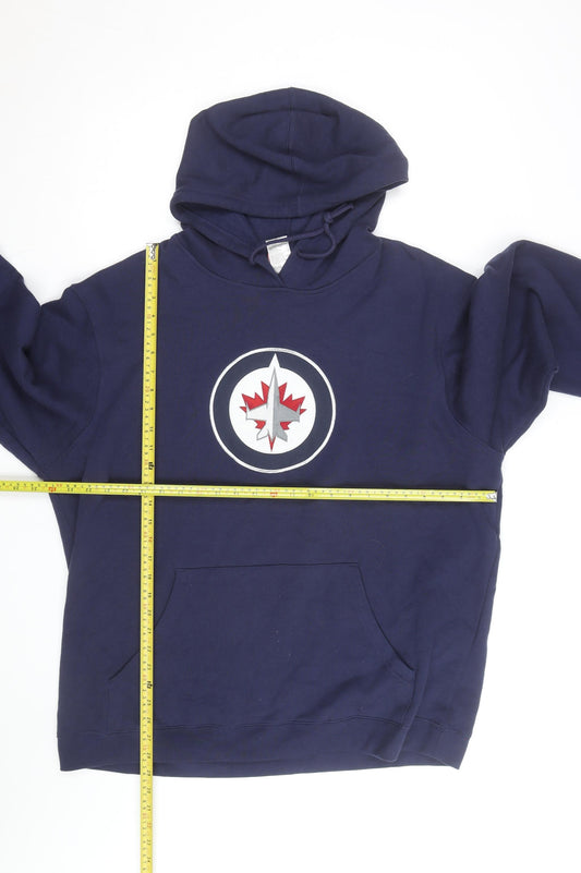 Reebok Men’s Blue XL Pullover Hoodie Sweatshirt Sports Graphic