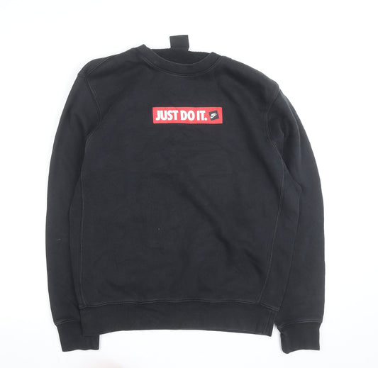 Nike Men Black Just Do It Graphic Pullover Sweatshirt S