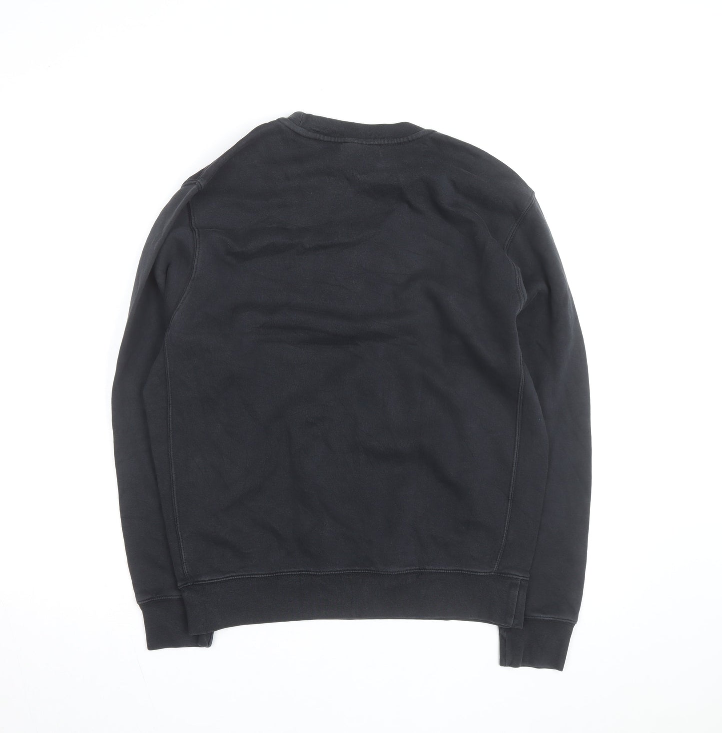 MNG Men's Black V-Neck Cotton Pullover Jumper Size M