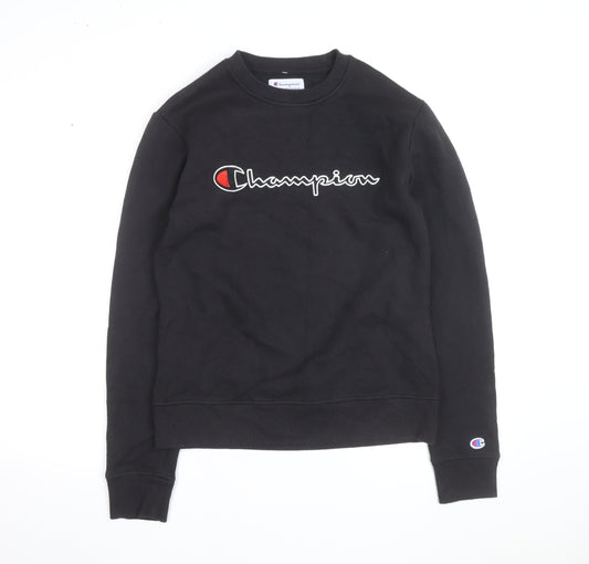 Champion Men's Black Logo Pullover Sweatshirt Size S