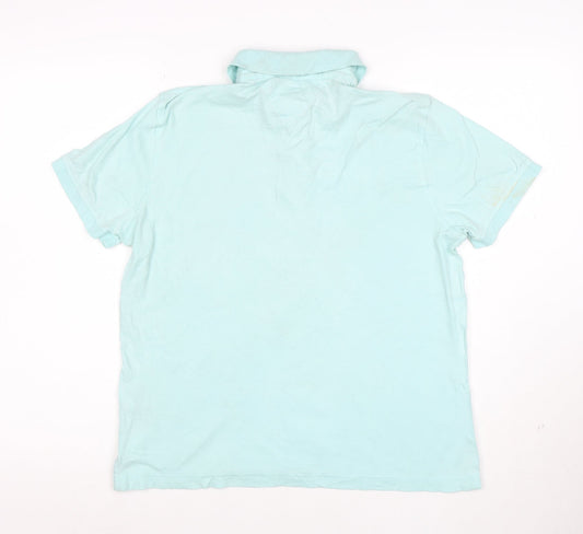 Tommy Hilfiger Men's Blue Custom Fit Cotton Polo Shirt Size S