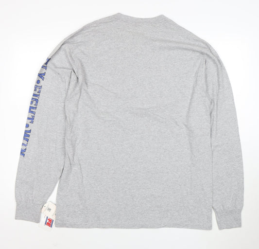 Soffe Men's Grey Air Force Long Sleeve Graphic T-Shirt Size L