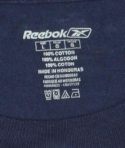 Reebok Men’s Navy New England Patriots Long Sleeve T-Shirt Size L