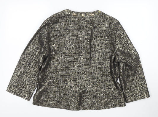 Ruby Rd. Women’s Gold Woven Long Sleeve Suit Jacket Size 12