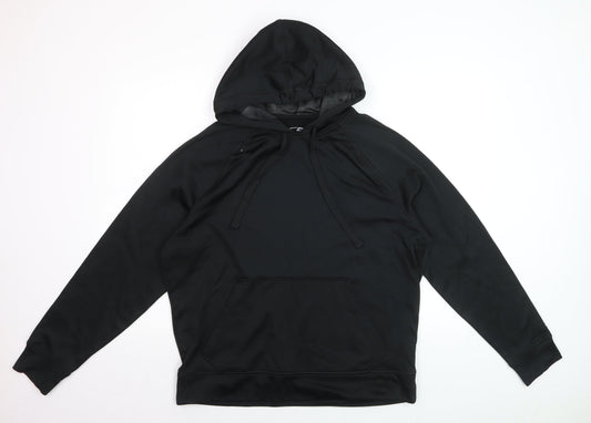 Champion Men’s Black Pullover Hoodie L Duo Dry Moisture Wicking