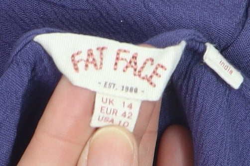 Fat Face Women's Purple Camisole Tank Top UK 14 Summer Casual