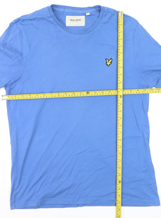 Lyle & Scott Men's Blue Organic Cotton Crew Neck T-Shirt Size L