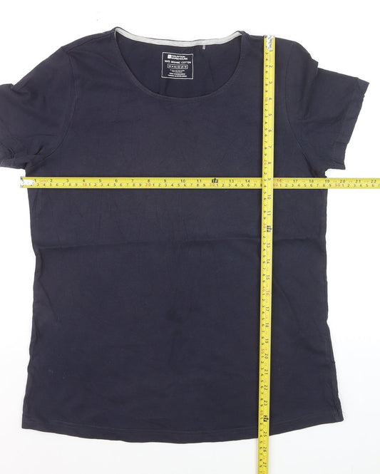Mountain Warehouse Women’s Blue Cotton Crew Neck T-Shirt Size 14