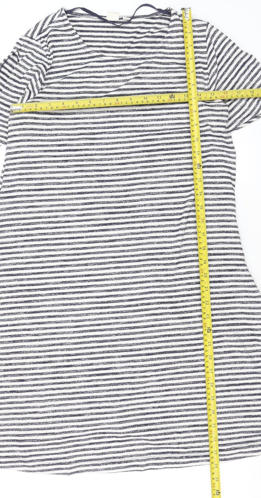 GAP Women’s Blue White Striped T-Shirt Dress Size S Knit Casual