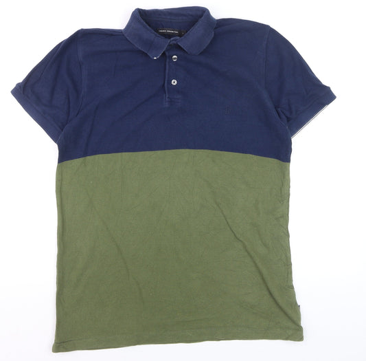 French Connection Men's Multicoloured Cotton Polo Shirt Size L