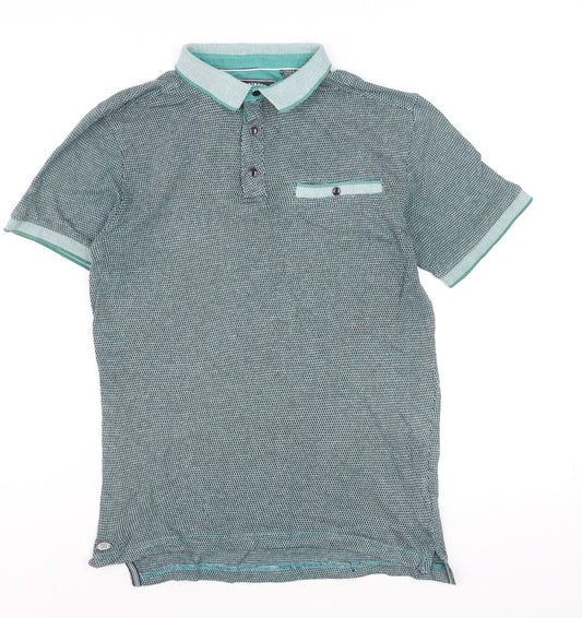 Kensington Eastside Men's Blue Short Sleeve Cotton Polo Small