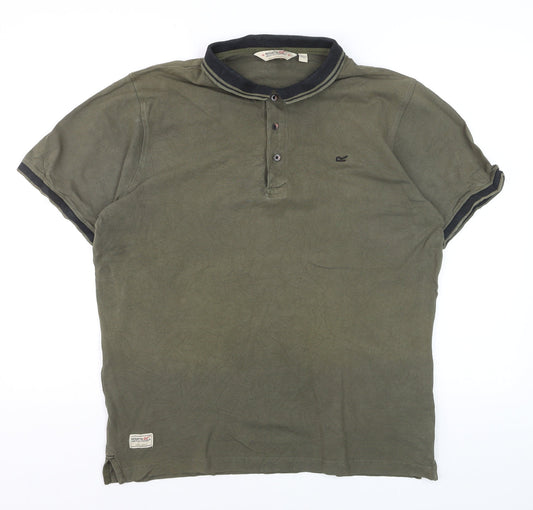Regatta Men’s Green Cotton Polo Shirt L Casual Outdoor