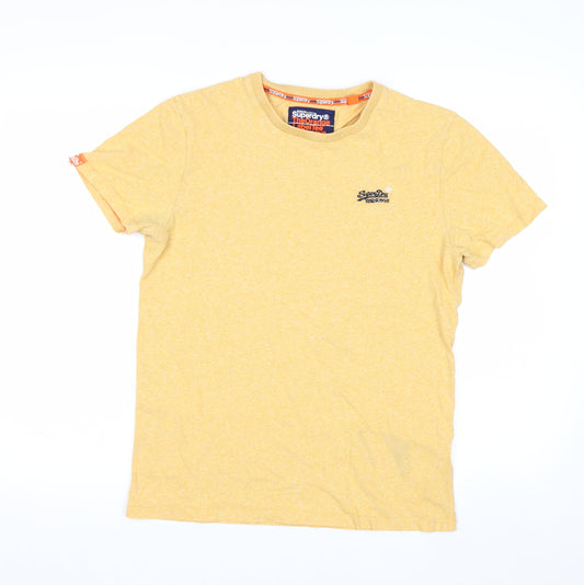 Superdry Men's Yellow Medium Orange Label Crew Neck T-Shirt