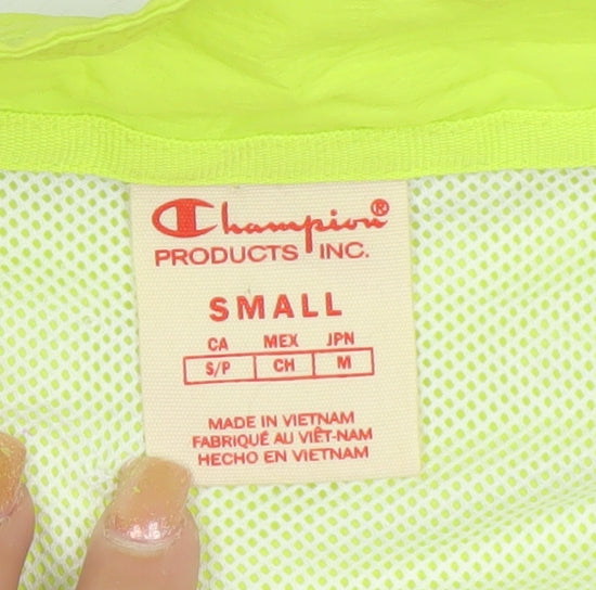 Champion Men's Yellow Windbreaker Jacket Small Lightweight Sports