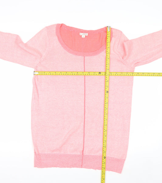 GAP Womens Pink Scoop Neck Long Sleeve Pullover Jumper Size M