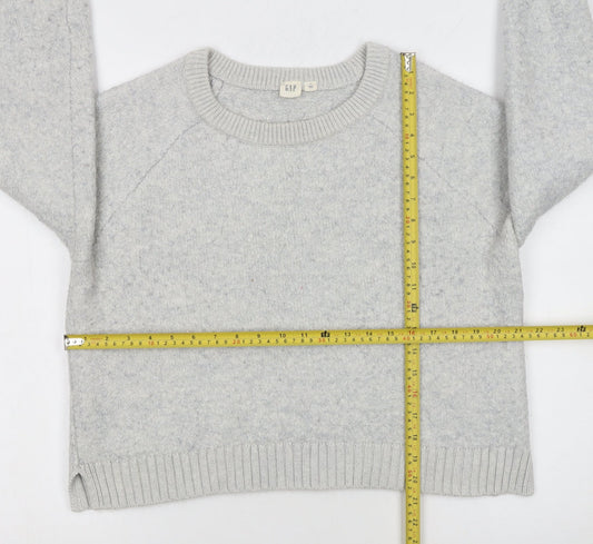 GAP Women’s Grey Wool Blend Crew Neck Pullover Jumper Size XL
