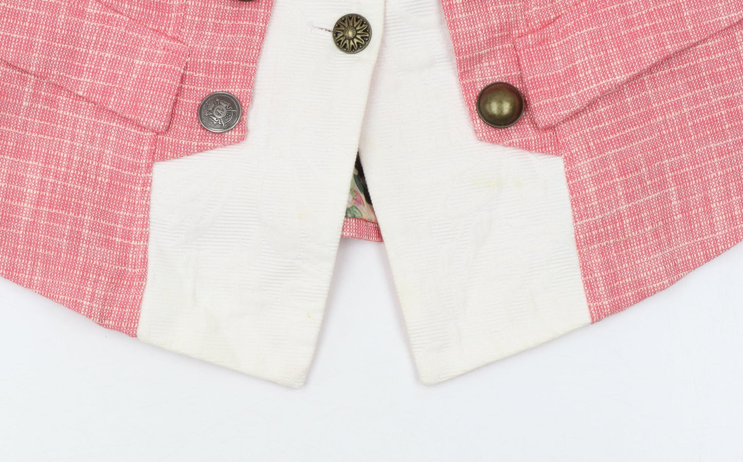 Joe Browns Pink Woven Suit Jacket Women Size 12 Tailored Blazer