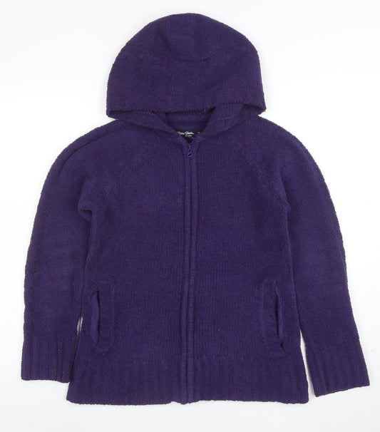 Peter Storm Women’s Purple Fleece Full Zip Hooded Jacket Size 10