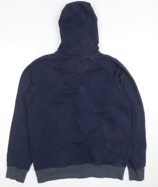 McKenzie Men's Blue Full Zip Hoodie L Classic Fleece Sweatshirt