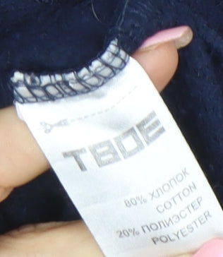 TVOE Men’s Blue Full Zip Hoodie S Brooklyn Athletics 1968 Graphic