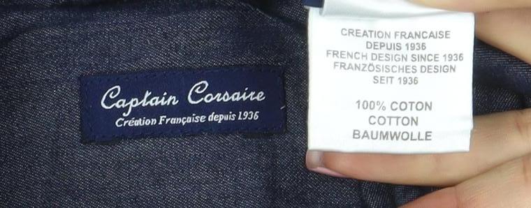 Captain Corolle Women's Blue Quilted Cotton Jacket Size 14
