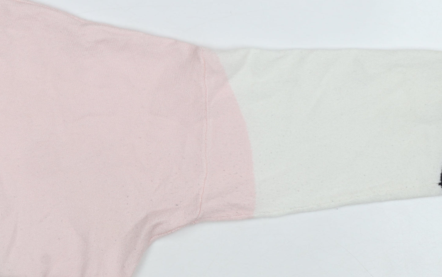 Phase Eight Womens Pink Cream Navy Colour Block Jumper XS