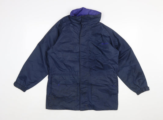 Peter Storm Boys Blue Waterproof Hooded Rain Coat Jacket 11-12 Years